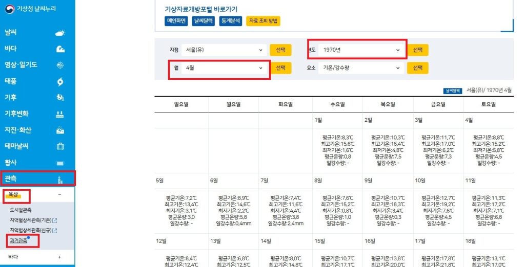여러 이유로 지난 날씨가 궁금해질 때가 있는데요.

오늘 포스팅에서는 지난 날씨를 확인하는 방법 2가지에 대해 소개해보도록 하겠습니다. 과거 날씨